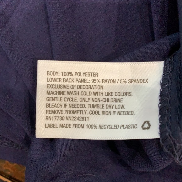 {Merona}Sz M Navy Blue Sleeveless Top - Picture 6 of 6